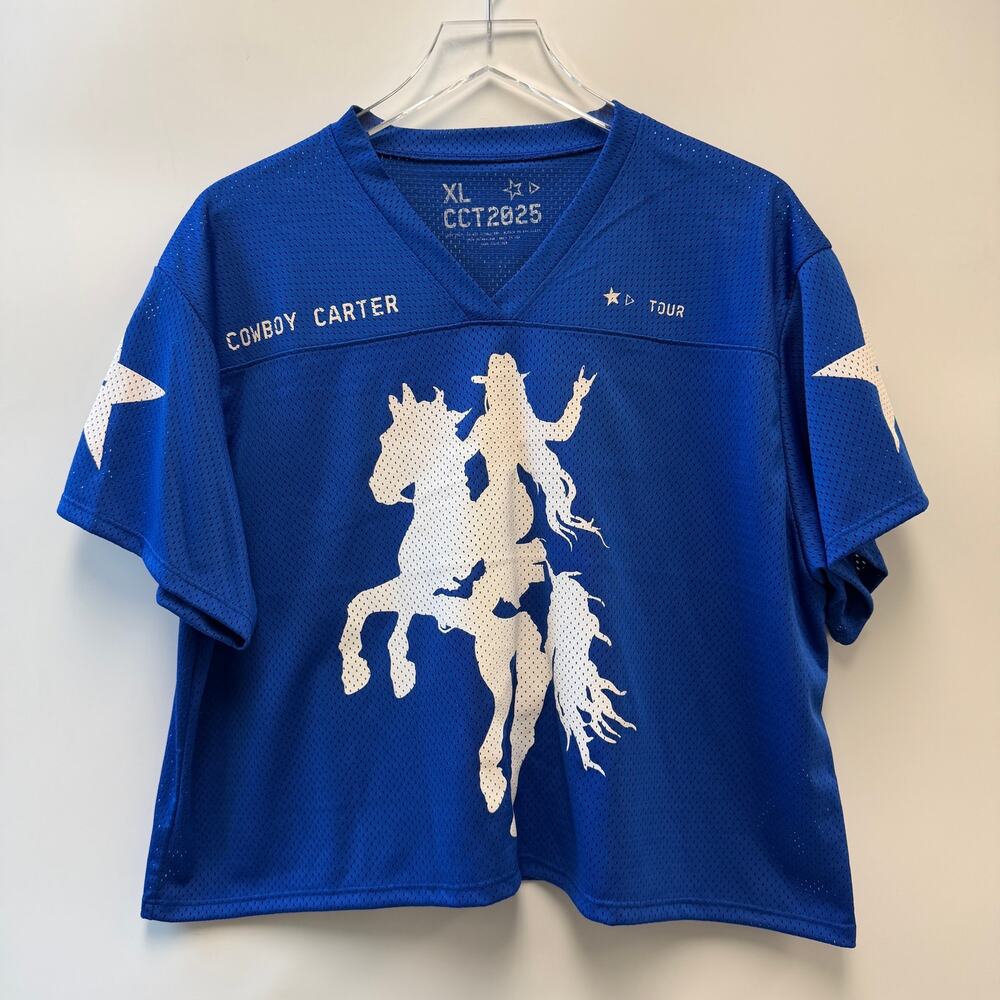 OFFICIAL BEYONCE COWBOY CARTER TOUR Blue Jersey 2025 Sz X-Large XL